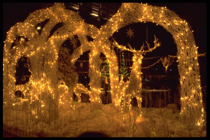<strong>Photograph of first Christmas light-up along Orchard Road</strong><br>
15 December 1984<br>
Ministry of Information and the Arts Collection<br>
Courtesy of National Archives of Singapore